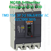 CB khối MCCB Schneider - Easypact EZC 100 - TMD 15A 3P 3d 10kA/415V AC - EZC100F3015